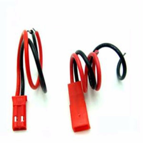 10 Pairs 2 Pins JST Male & Female Connectors Plug Cable Wire Line 110mm Red