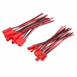 10 Pairs 2 Pins JST Male & Female Connectors Plug Cable Wire Line 110mm Red 10 Pairs 2 Pins JST Male & Female Connectors Plug Cable Wire Line 110mm Red
