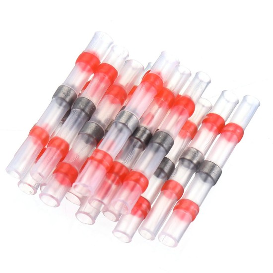 250PCS Solder Seal Wire Connectors Waterproof Heat Shrink Butt Connectors Solder Ring Rerminal Tube Terminal Wire Connector Terminal