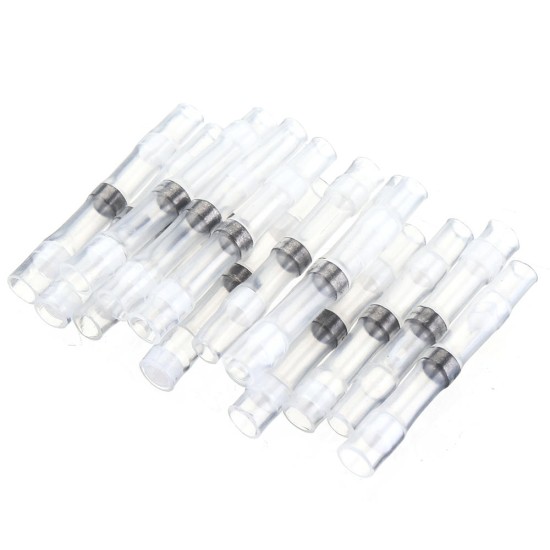 250PCS Solder Seal Wire Connectors Waterproof Heat Shrink Butt Connectors Solder Ring Rerminal Tube Terminal Wire Connector Terminal