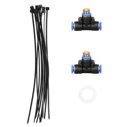 Misting System Fan Cooler Water Cooling Patio Mist Garden Sprayer Tool With Nozzles Splitter Misting System Fan Cooler Water Cooling Patio Mist Garden Sprayer Tool With Nozzles Splitter