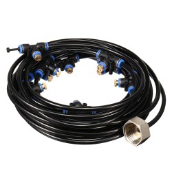 Misting System Fan Cooler Water Cooling Patio Mist Garden Sprayer Tool With Nozzles Splitter Misting System Fan Cooler Water Cooling Patio Mist Garden Sprayer Tool With Nozzles Splitter