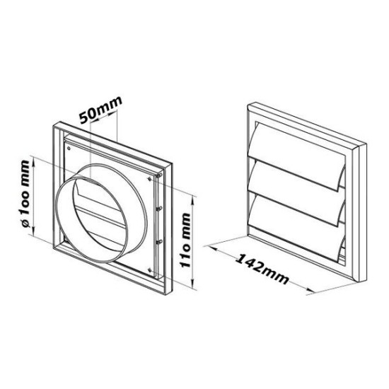 Plastic Ventilator Cover Air Vent Grille Ventilation Cover Wall Grilles Protection Cover