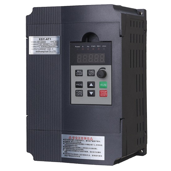 2.2KW 220V 12A Single Phase Input 3 Phase Output PWM Frequency Converter Drive Inverter V/F Vector Control