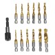 13pcs M3-M10 Metric Screw Thread Tap Drill Bits Set Hex Shank Drill Bit Screw Compound Tap Hand Tools with Joint Rod