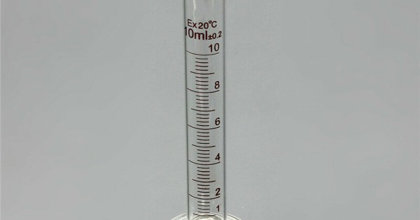 10ml Glass Graduated Measuring Cylinder Tube With Round Base And Spout