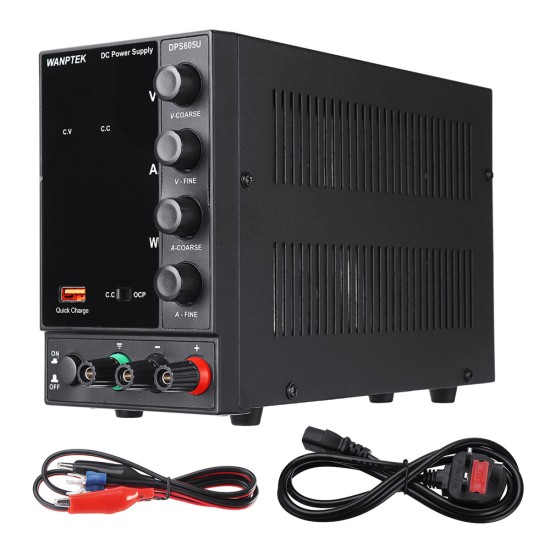 DPS605U 110V/220V 4 Digits Display Adjustable DC Power Supply 0-60V 0-5A 300W USB Fast Charging Laboratory Switching Power Supply