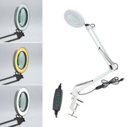 AU Large Lens ed Lamp Desk Magnifier 5x Magnifying Glass w/ Clamp LED AU Large Lens ed Lamp Desk Magnifier 5x Magnifying Glass w/ Clamp LED