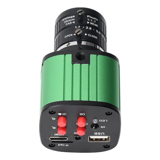 2K HD Live Stream Camera Video Recording Webcam HDMI USB Video Output Camera with 35mm C-Mount Fixed Focus CCTV Varifocal Lens