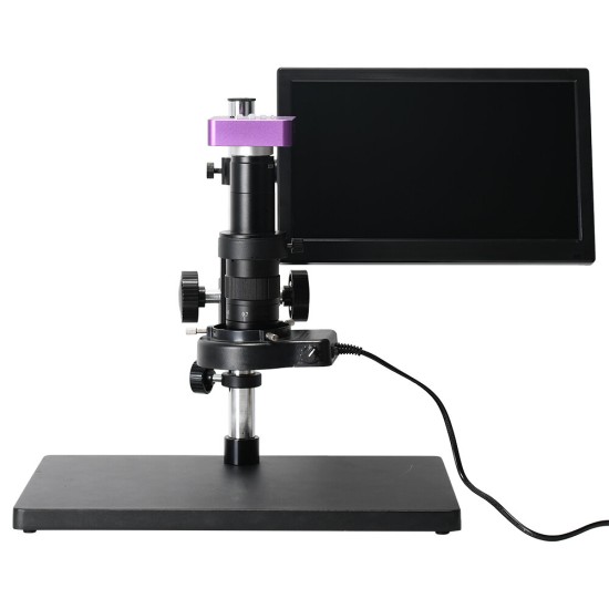 51MP 1080P 60FPS HDMI USB Digital Industrial Video Microscope Camera 180X C-MOUNT Lens with 11.6inch LCD Screen for Phone PCB Soldering