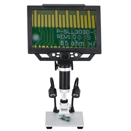 G1600 9 Inches Large Color Screen Digital Microscope HD 12MP Display 1-1600X Continuous with LED Highlight Fill Light