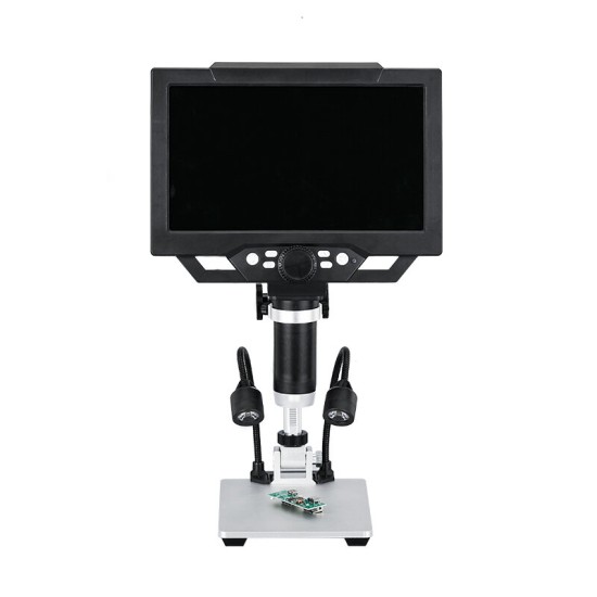 G1600 9 Inches Large Color Screen Digital Microscope HD 12MP Display 1-1600X Continuous with LED Highlight Fill Light