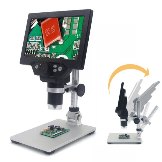 G1200 Digital Microscope 12MP 7 Inch Large Color Screen Large Base LCD Display 1-1200X Continuous