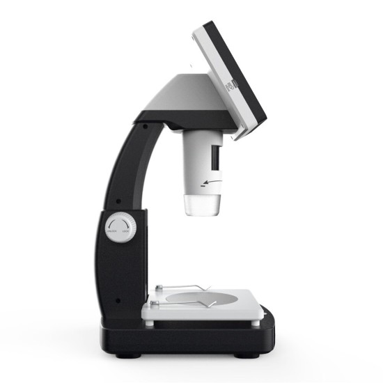 G710 1000X 4.3inch HD 1080P Portable Desktop LCD Digital Microscope 2048*1536 Resolution Object Stage Height Adjustable Support 10 Languages 8LED