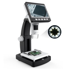G710 1000X 4.3inch HD 1080P Portable Desktop LCD Digital Microscope 2048*1536 Resolution Object Stage Height Adjustable Support 10 Languages 8LED G710 1000X 4.3inch HD 1080P Portable Desktop LCD Digital Microscope 2048*1536 Resolution Object Stage Height Adjustable Support 10 Languages 8LED