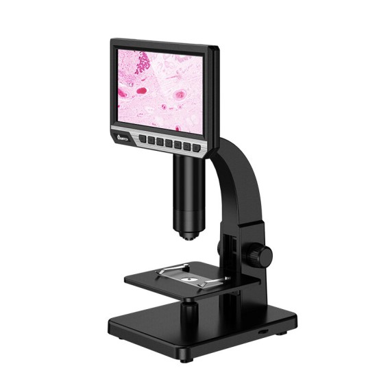MT315 2000X Dual Lens Digital Microscope 7inch HD IPS Large Screen Multiple Lens for Circuit/Cells Observation Up&Down Light Source Support Computer