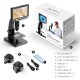 MT315 2000X Dual Lens Digital Microscope 7inch HD IPS Large Screen Multiple Lens for Circuit/Cells Observation Up&Down Light Source Support Computer