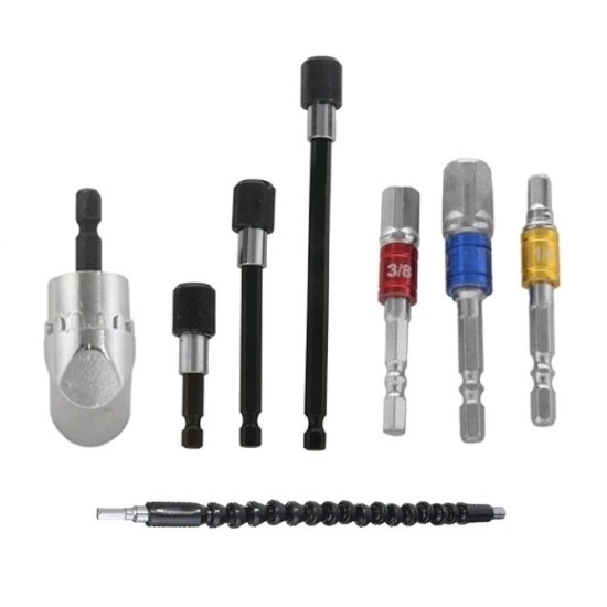 105 Degree Electric Drill Corner Changer Tool Set With Extension Rod And Flexible Shaft Color Extension Rod