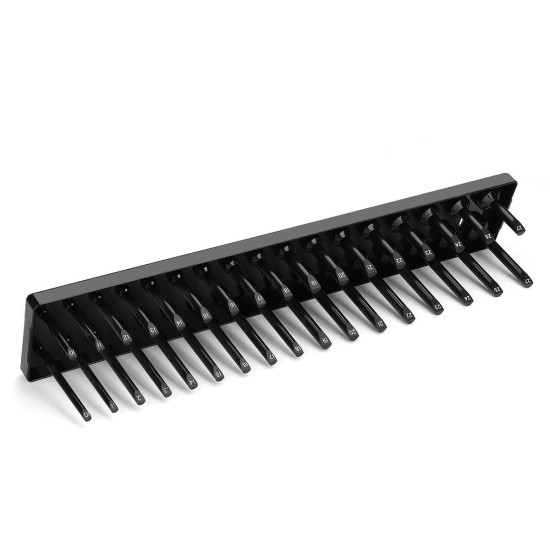 1/2 Inch Metric 34 Slot Socket Rack Storage Rail Tray Holder Shelf Organizer Machinery Parts