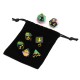 7Pcs Antique Metal Polyhedral Dices Set Role Playing Game Gadget With Bag