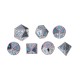 7Pcs Double Color Polyhedral Metal Game Dices Kit Children Digital Education Number Dices Entertianment Game Props For DnD TPRG