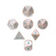 7Pcs Double Color Polyhedral Metal Game Dices Kit Children Digital Education Number Dices Entertianment Game Props For DnD TPRG