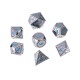 7Pcs Double Color Polyhedral Metal Game Dices Kit Children Digital Education Number Dices Entertianment Game Props For DnD TPRG