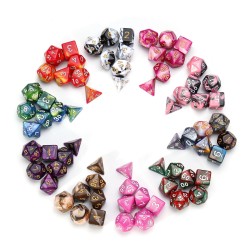 7Pcs Polyhedral Dices Double-Color For Role Playing Game Dice Set With Storage Bag 7Pcs Polyhedral Dices Double-Color For Role Playing Game Dice Set With Storage Bag