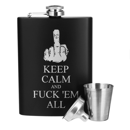 8oz Stainless Steel Pocket Liquor Hip Flask Drink Flagon with Funnel