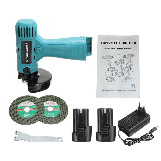 16.8V Mini Angle Grinder Cordless Polishing Grinding Machine Electric Power Tools W/ 1/2 Battery