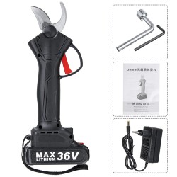 36V Cordless Rechargeable Electric Pruning Shears Secateur Low Noise Branch Cutter Scissor Trimmer With 1 Battery 1 Charger 36V Cordless Rechargeable Electric Pruning Shears Secateur Low Noise Branch Cutter Scissor Trimmer With 1 Battery 1 Charger