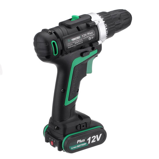 AC100-240V Electric Screwdriver Cordless Power Drill Tools Dual Speed/ Impact With Accessories