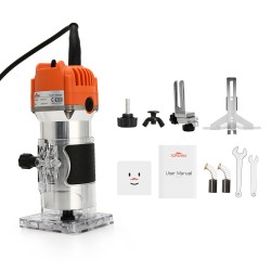 TS-ET1 800W 110V/220V Electric Wood Trimmer 6.35mm Steel Chuck For Wood Router Chamfering Grooving Curve Cutting Woodworking Planing TS-ET1 800W 110V/220V Electric Wood Trimmer 6.35mm Steel Chuck For Wood Router Chamfering Grooving Curve Cutting Woodworking Planing