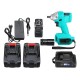 100-240V Li-ion Electric Wrench Brushless Impact Wrench Wood Work Power Tool with 2 Battery