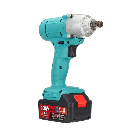 108VF 12800mAh Lithium-Ion Battery Electric Cordless Impact Wrench Drill Driver Kit