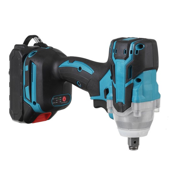 2 in 1 188VF 588N.m. Li-Ion Brushless Cordless Electric 1/2inch Wrench 1/4inchScrewdriver Drill W/ 1/2 Battery & 4 Sleeves