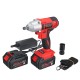 21V Li-ion Electric Impact Wrench Cordless High Torque Power Wrench with 2 Battery