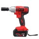 21V Li-ion Electric Impact Wrench Cordless High Torque Power Wrench with 2 Battery