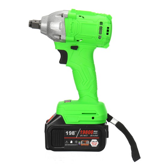 520Nm 198TV 19800mAh Electric Cordless Impact Wrench Driver Tool 1/2inch Ratchet Drive Sockets