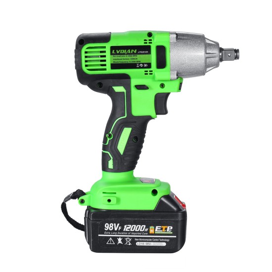 98VF Brushless Impact Wrench 320N.m Electric Cordless Rechargeable Driver Woodworking Tools