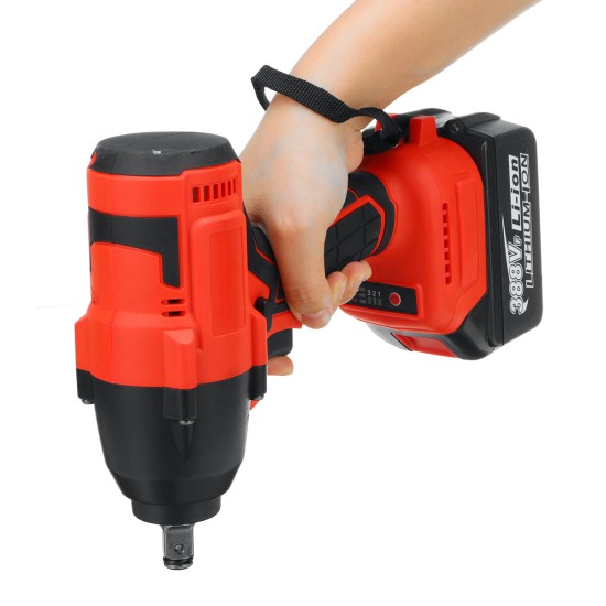 1200N.M 388VF 1/2 Inch Electric Impact Wrench Brushless Wrench Rechargeable For Car Tires Cordless Power Tools