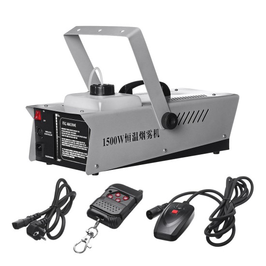 1500W 220V Stage Fog Smoke Machine Fogger Wireless Remote No Light for Wedding Party