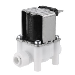24V 1/4 Inch RO Water Purifier Inlet Water Solenoid Valve 2 Electromagnetic Valve for RO Reverse Osmosis Pure System