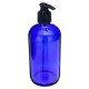 250ml/500ml Blue Glass Bottle With Pump Cap Water Sprayer Essential Oil Bottle