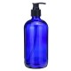 250ml/500ml Blue Glass Bottle With Pump Cap Water Sprayer Essential Oil Bottle