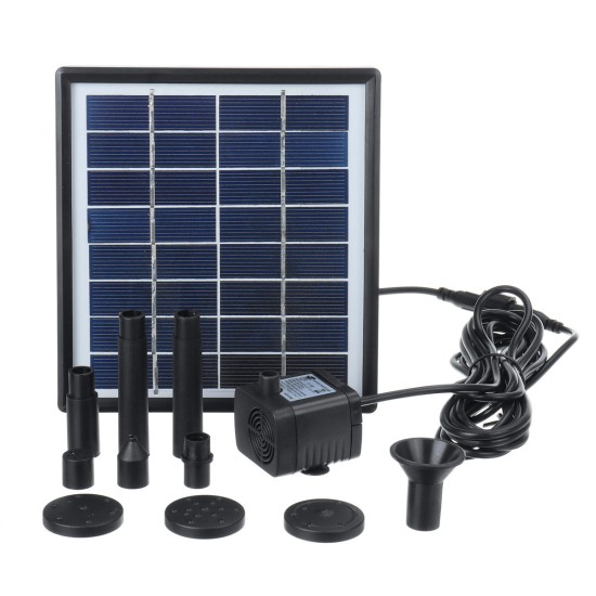 2W Solar Fountain Submersible Solar Water Pump Garden Fountain Submersible Pump with Suckers