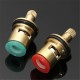 2pcs 1/2 inch Quarter Turn Tap Valve Cartridge Brass Ceramic Disc Hot Cold Replace