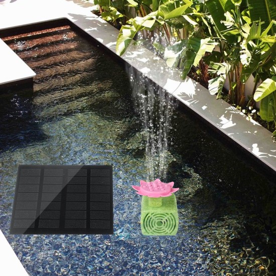 7V 1.4W Solar Powered Water Fountain Pumps Floating Fountains Pump Waterproof Home Pond Garden Decor