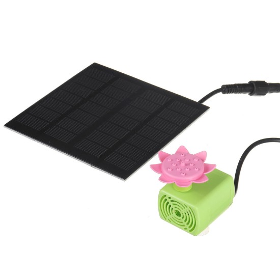 7V 1.4W Solar Powered Water Fountain Pumps Floating Fountains Pump Waterproof Home Pond Garden Decor