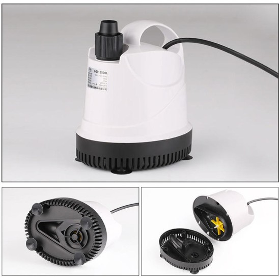 Aquarium Fish Tank Submersible Pump 360° Water Absorption Low Noise Anti-dry Waterproof Leakage Prevention Water Pump